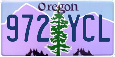 OR license plate 972YCL