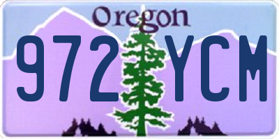 OR license plate 972YCM