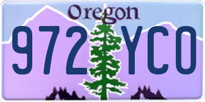 OR license plate 972YCO