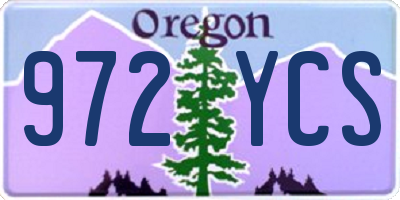 OR license plate 972YCS