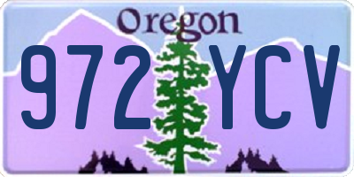 OR license plate 972YCV