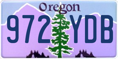 OR license plate 972YDB