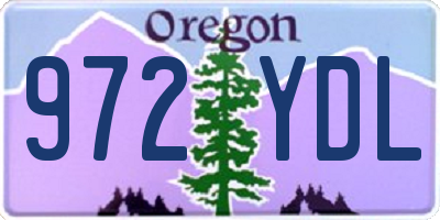OR license plate 972YDL