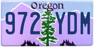 OR license plate 972YDM