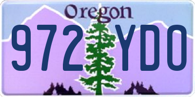 OR license plate 972YDO