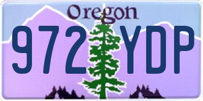 OR license plate 972YDP