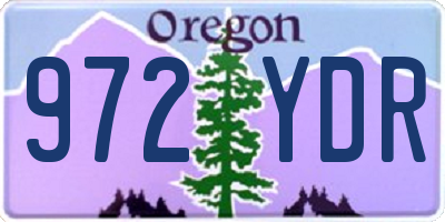 OR license plate 972YDR