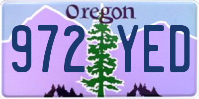 OR license plate 972YED