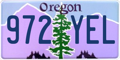 OR license plate 972YEL