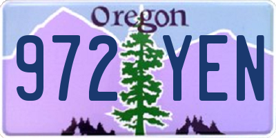 OR license plate 972YEN