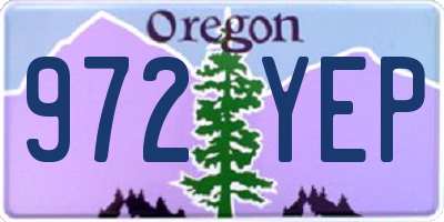 OR license plate 972YEP