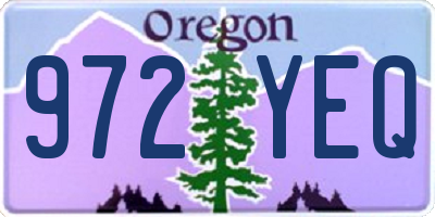 OR license plate 972YEQ