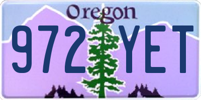 OR license plate 972YET