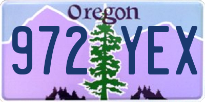 OR license plate 972YEX