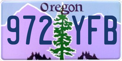 OR license plate 972YFB
