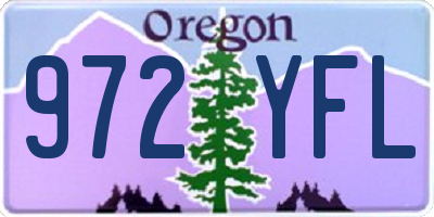 OR license plate 972YFL