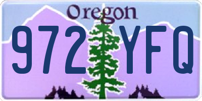 OR license plate 972YFQ