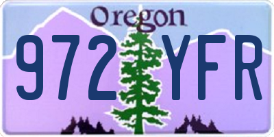 OR license plate 972YFR