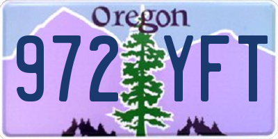 OR license plate 972YFT