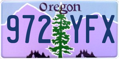 OR license plate 972YFX