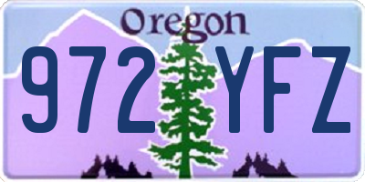 OR license plate 972YFZ