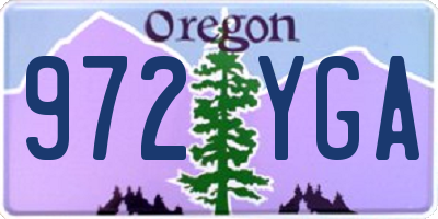 OR license plate 972YGA