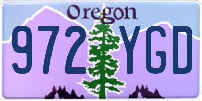 OR license plate 972YGD