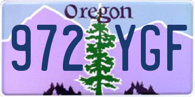 OR license plate 972YGF