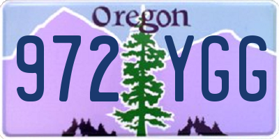 OR license plate 972YGG