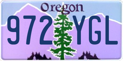 OR license plate 972YGL