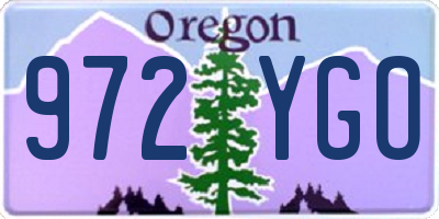 OR license plate 972YGO