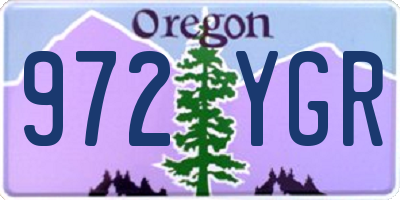 OR license plate 972YGR