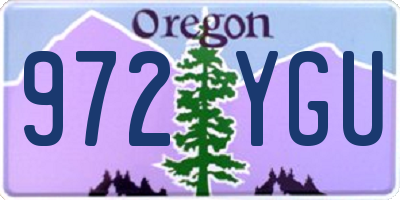 OR license plate 972YGU