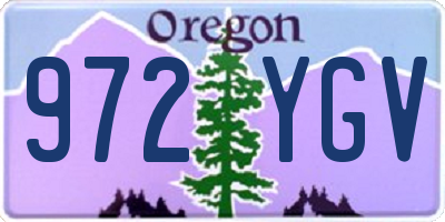 OR license plate 972YGV