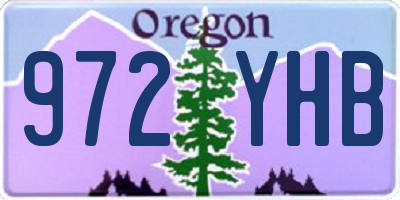 OR license plate 972YHB