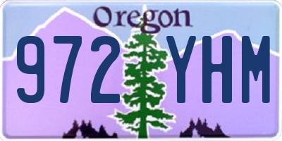 OR license plate 972YHM