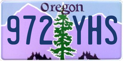 OR license plate 972YHS