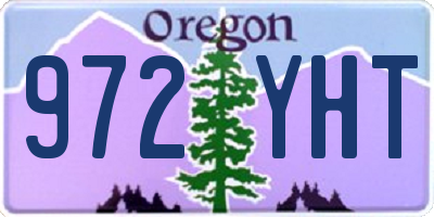 OR license plate 972YHT