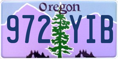 OR license plate 972YIB