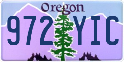 OR license plate 972YIC