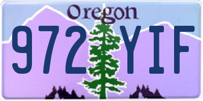 OR license plate 972YIF