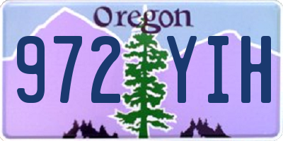 OR license plate 972YIH