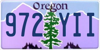 OR license plate 972YII