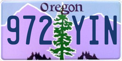 OR license plate 972YIN