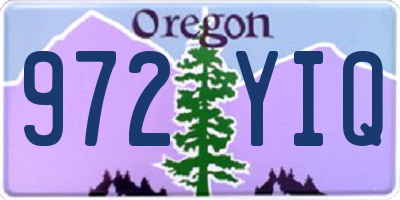 OR license plate 972YIQ