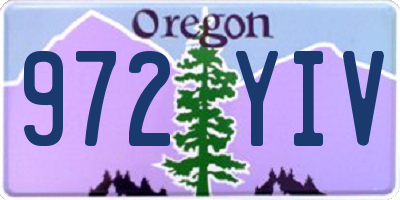 OR license plate 972YIV