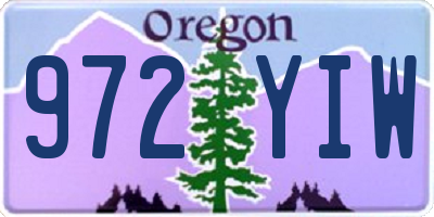 OR license plate 972YIW