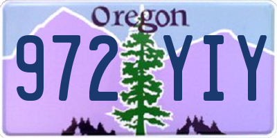 OR license plate 972YIY