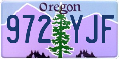 OR license plate 972YJF