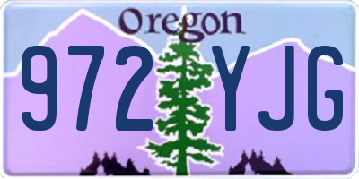 OR license plate 972YJG